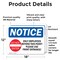Signmission Only Employees Beyond This Point! Sign, Vinyl Decal, 18in W x 12in L, 2PK OS-2PACK-NS-D-1218-L-16995 - alternate 2